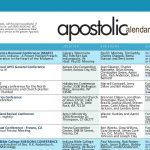 Apostolic Calendar - September 2017
