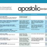 Apostolic Calendar - March 2018